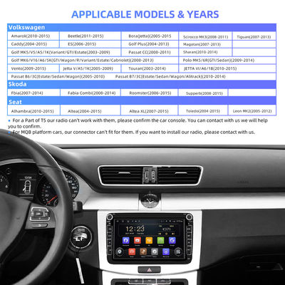 Din HD QLED 1280*720P радио 2 навигации GPS автомобиля поло гольфа Skoda автоматическое